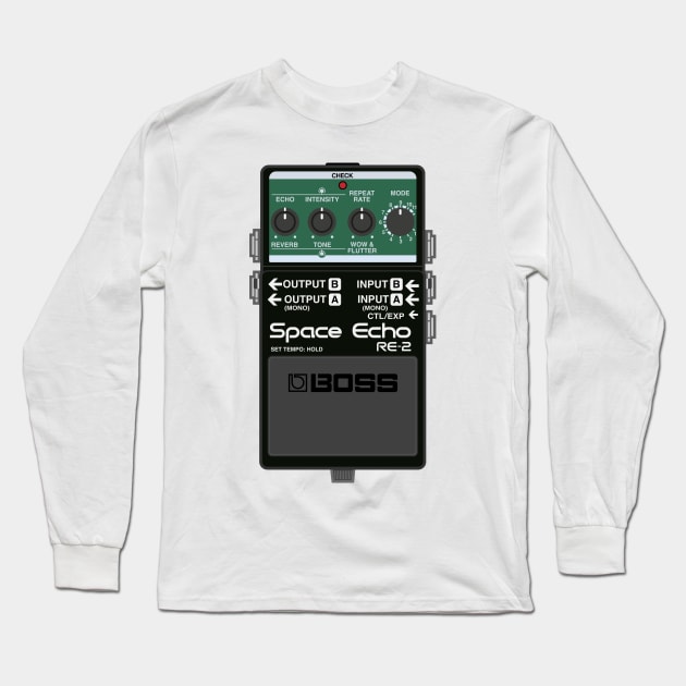 Boss RE-2 Space Echo Guitar Effect Pedal Long Sleeve T-Shirt by conform